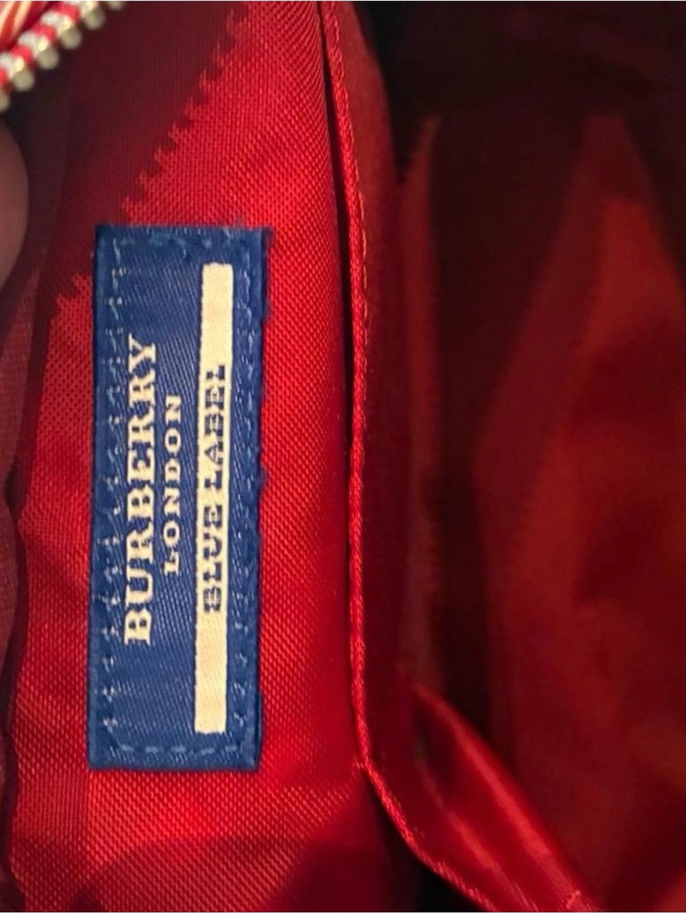 Burberry Red Plaid Crossbody with Tan Leather Strap - PRISTINE condition w/CO - Picture 4 of 9